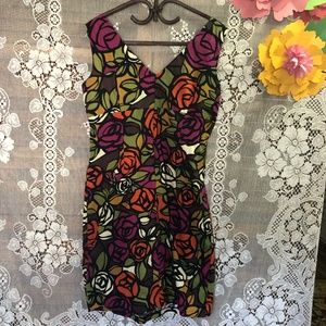 Bold Roses Short Dress